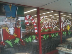 window painting at grocery store